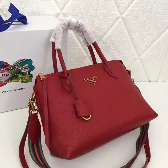 Prada Calf leather bag 1BA157 Burgundy