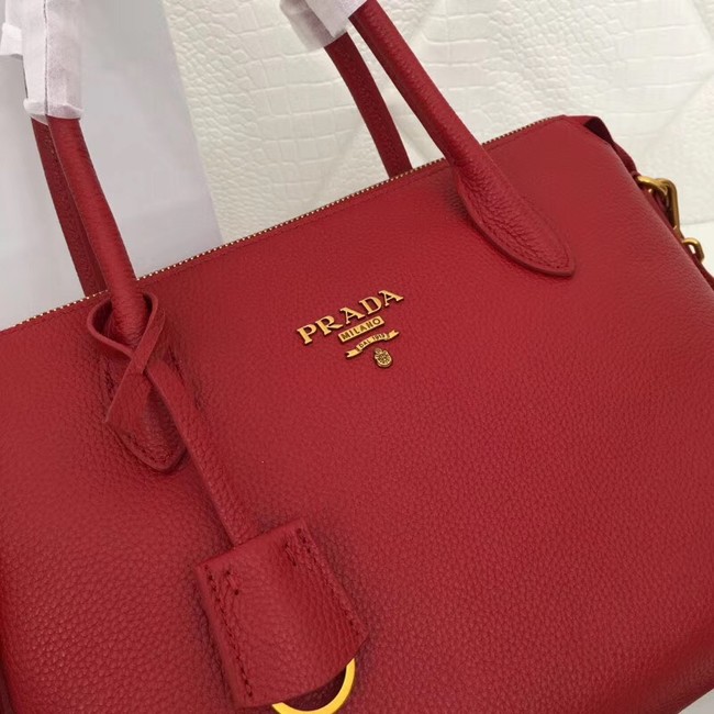 Prada Calf leather bag 1BA157 Burgundy