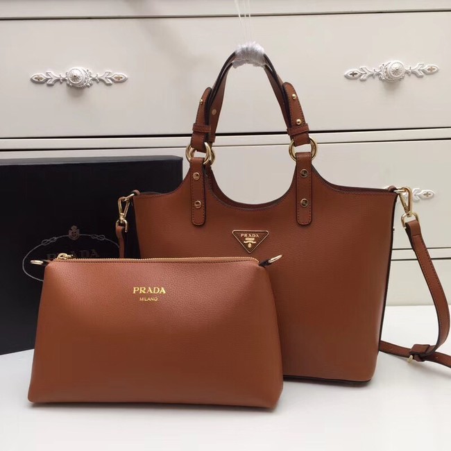 Prada Calf leather bag 2209 brown