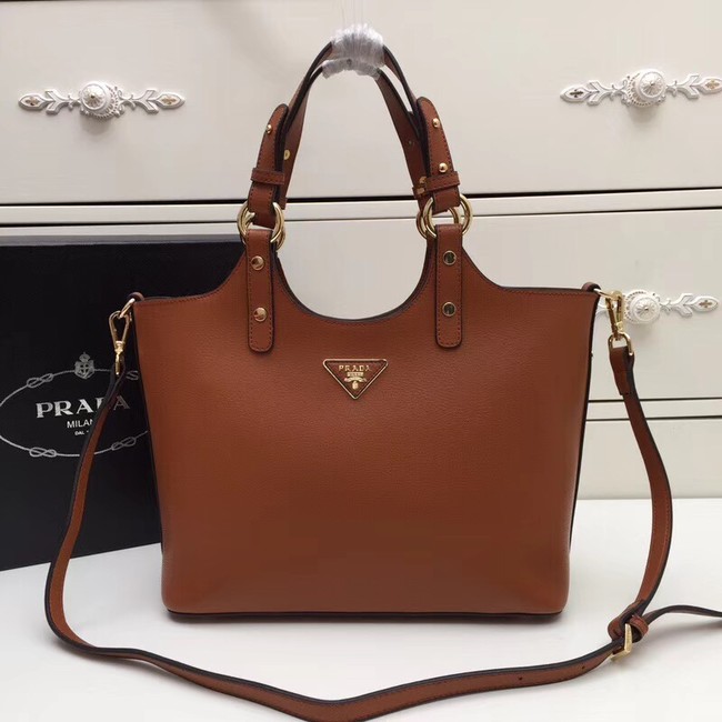 Prada Calf leather bag 2209 brown