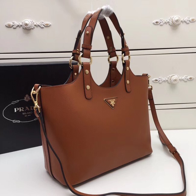 Prada Calf leather bag 2209 brown