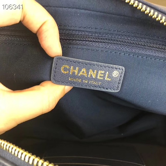 Chanel vanity case Calfskin & Gold-Tone Metal A57906 blue