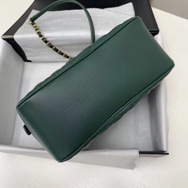 Chanel vanity case Calfskin & Gold-Tone Metal A57906 green