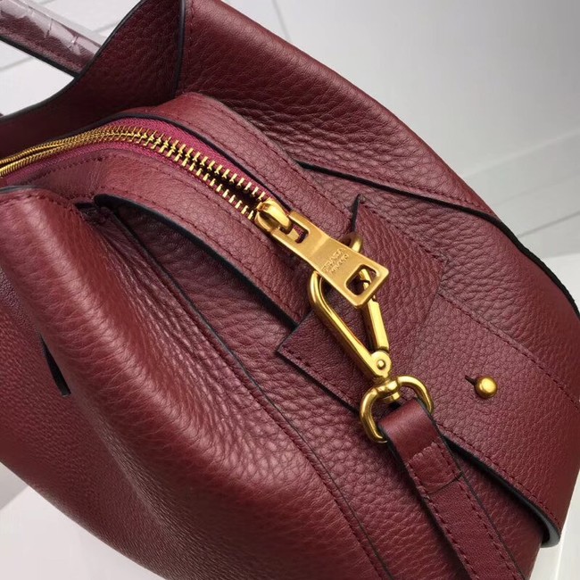 Prada Calf leather bag 1127 Burgundy