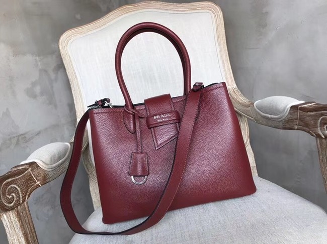 Prada Leather handbag 1BG148 Burgundy