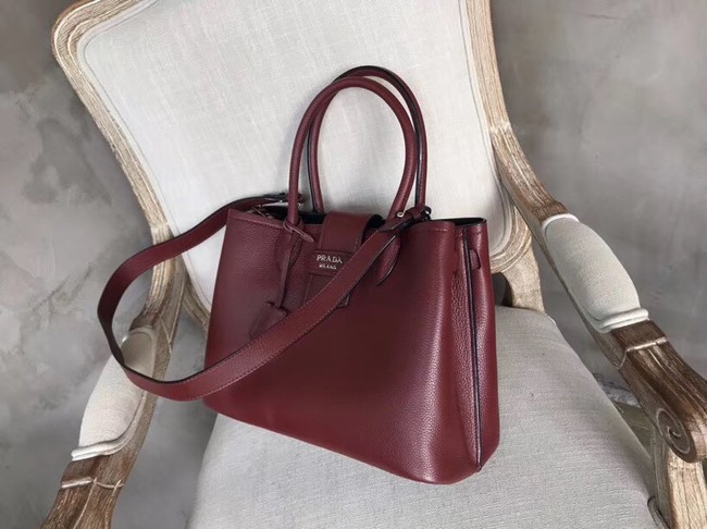 Prada Leather handbag 1BG148 Burgundy