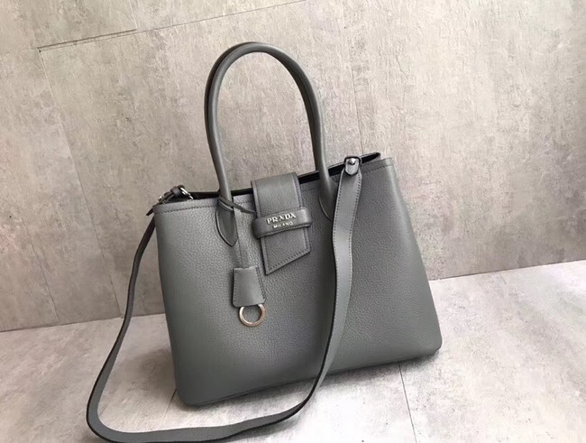 Prada Leather handbag 1BG148 grey