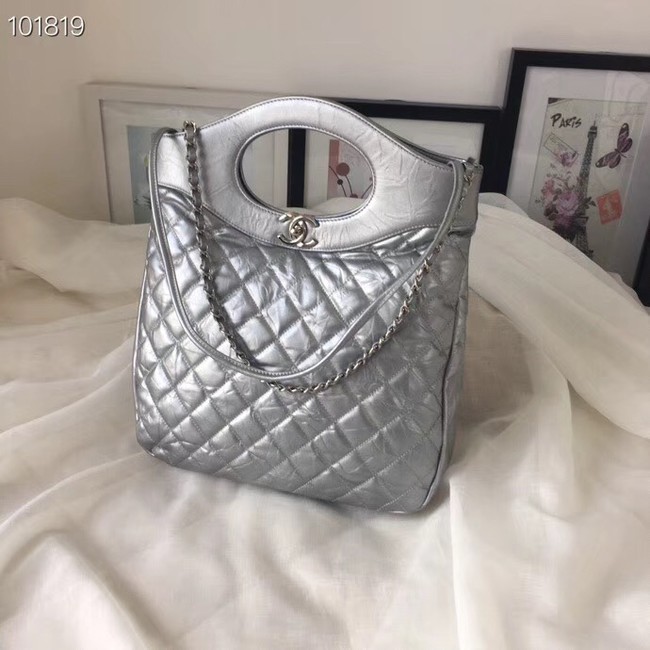 Chanel 31 small shopping bag AS0091 Silver