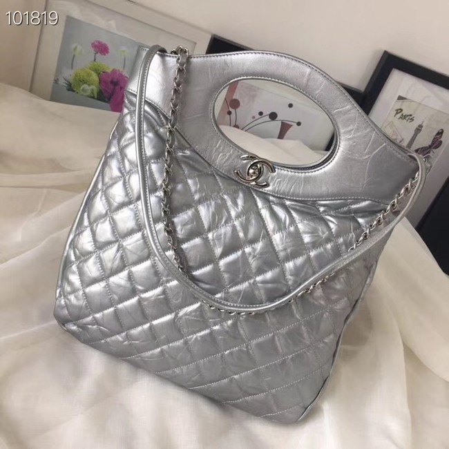 Chanel 31 small shopping bag AS0091 Silver