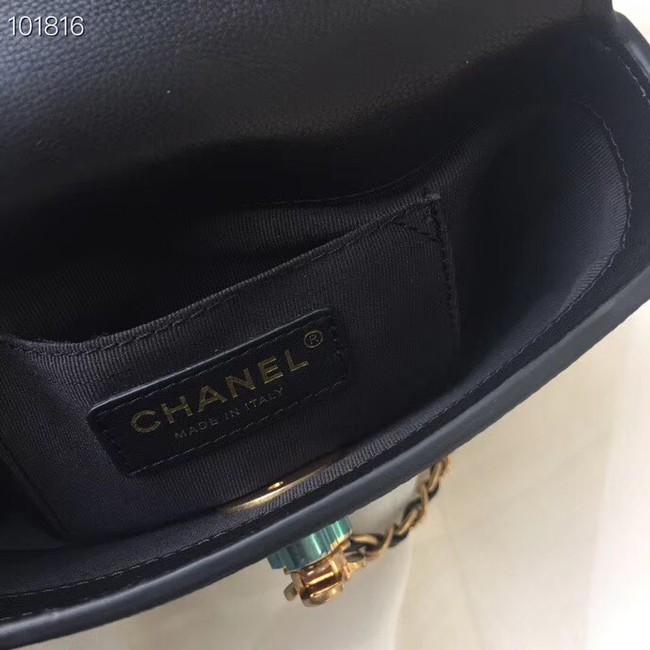 Chanel Lambskin & Gold-Tone Metal bag A57910 black