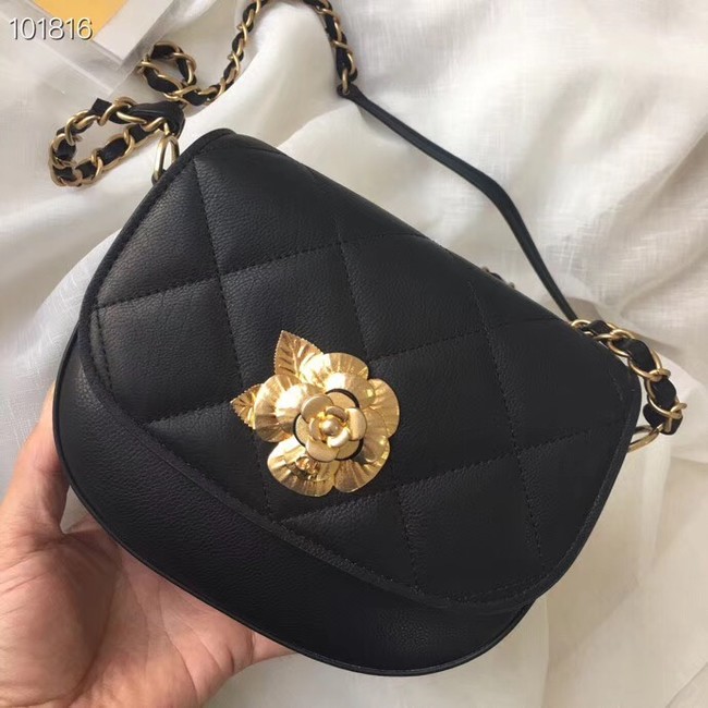Chanel Lambskin & Gold-Tone Metal bag A57910 black