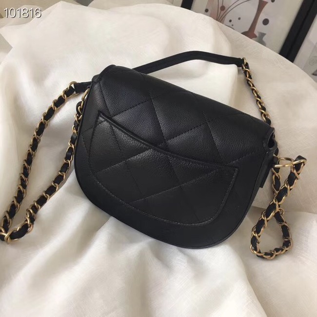 Chanel Lambskin & Gold-Tone Metal bag A57910 black