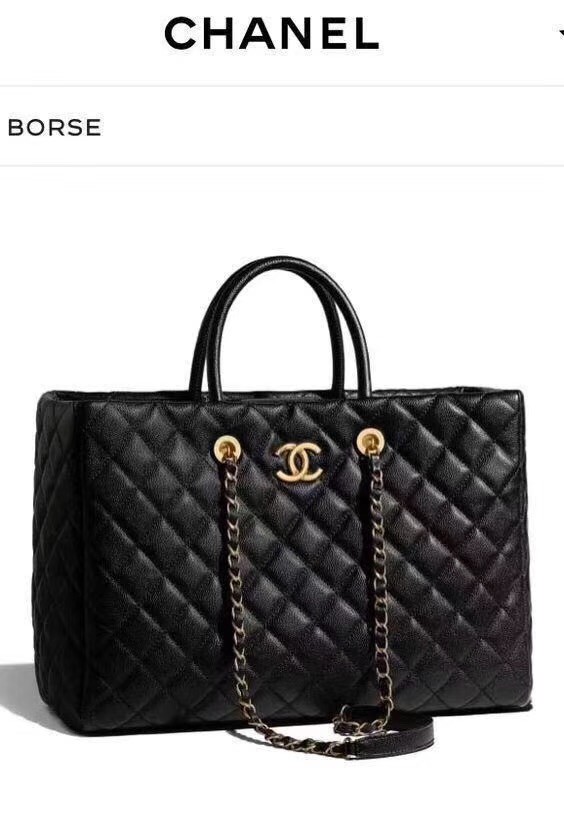 Chanel Original large shopping bag Grained Calfskin A93525 black