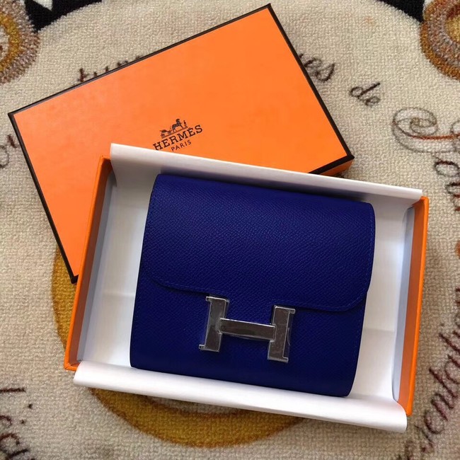 Hermes Constance Wallets espom leather H2297 blue