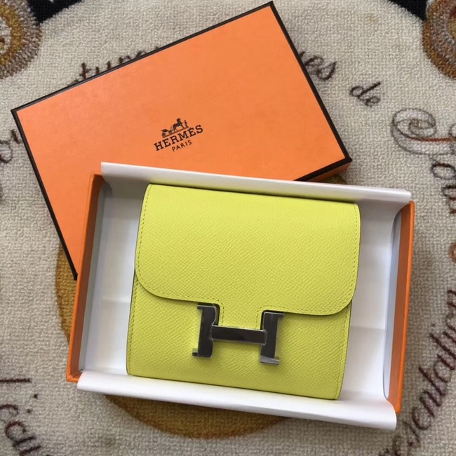 Hermes Constance Wallets espom leather H2297 yellow