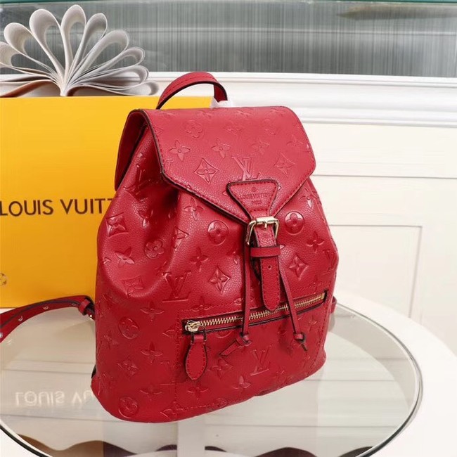 Louis Vuitton Monogram Empreinte Calf Leather Backpack M43431 red