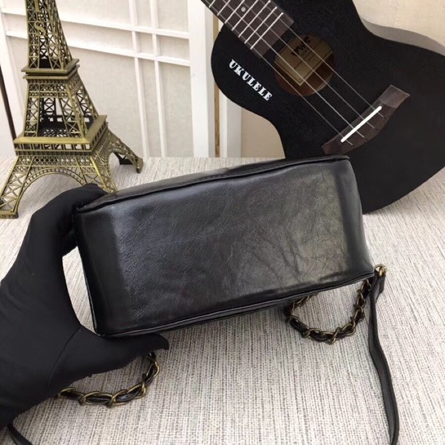 Chanel Calfskin & Gold-Tone Metal bag A81332 black