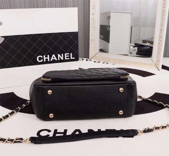 Chanel Calfskin & Gold-Tone Metal bag A81335 black
