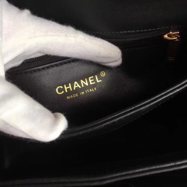 Chanel Original small flap bag with top handle A92236 black