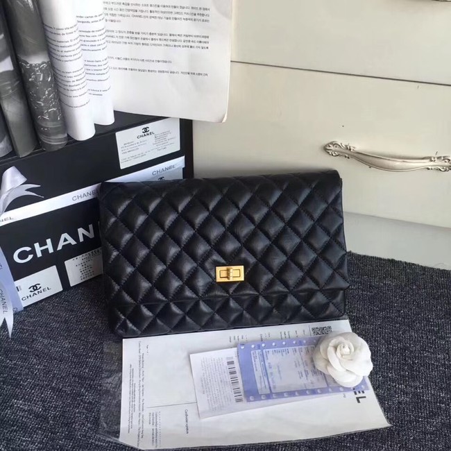Chanel classic clutch Lambskin & Gold-Tone Metal 35629 black