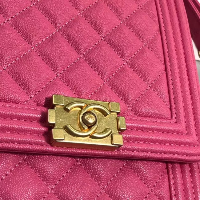Boy chanel handbag Grained Calfskin & Gold-Tone Metal AS0130 rose