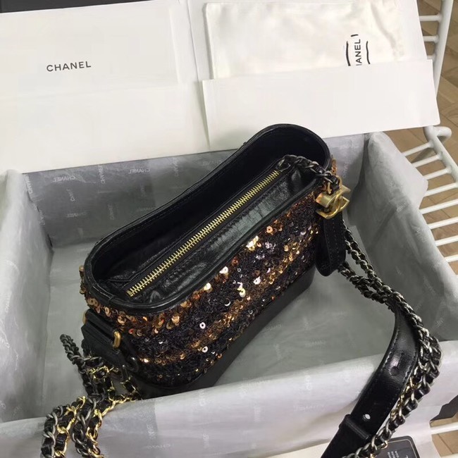 Chanel gabrielle small hobo bag A91810 black&brown