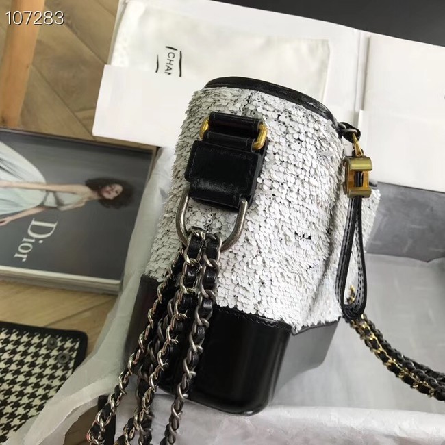 Chanels gabrielle small hobo bag A91810 White & Black