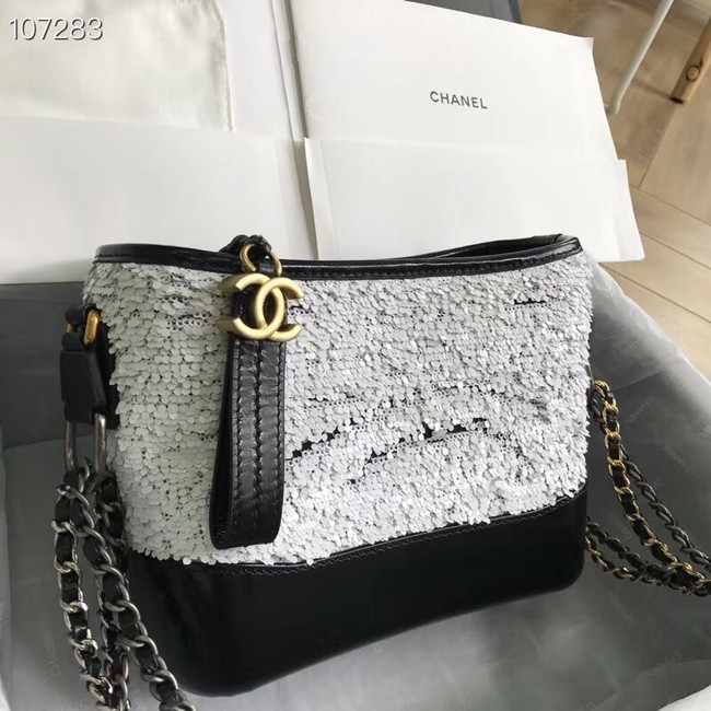 Chanels gabrielle small hobo bag A91810 White & Black