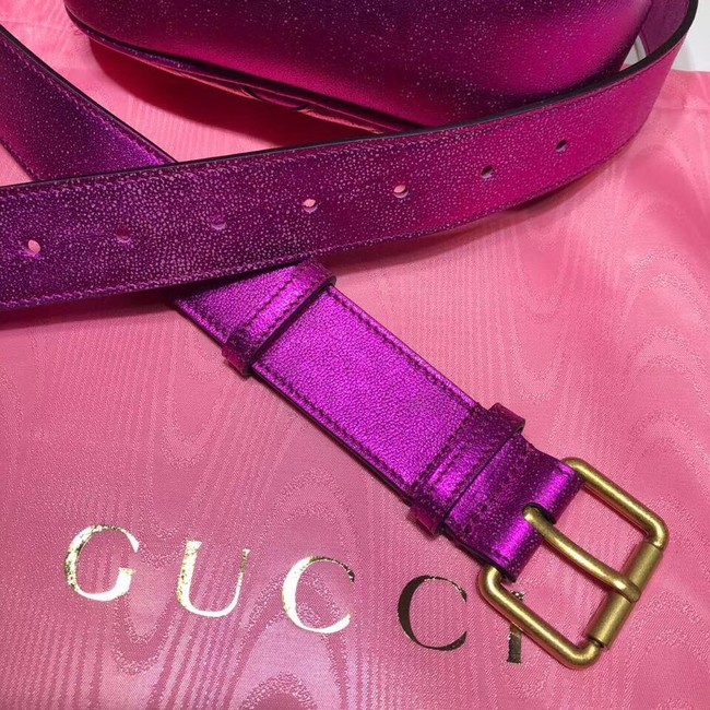 Gucci GG Marmont matelasse leather belt bag 476434 Fuchsia&red& pink