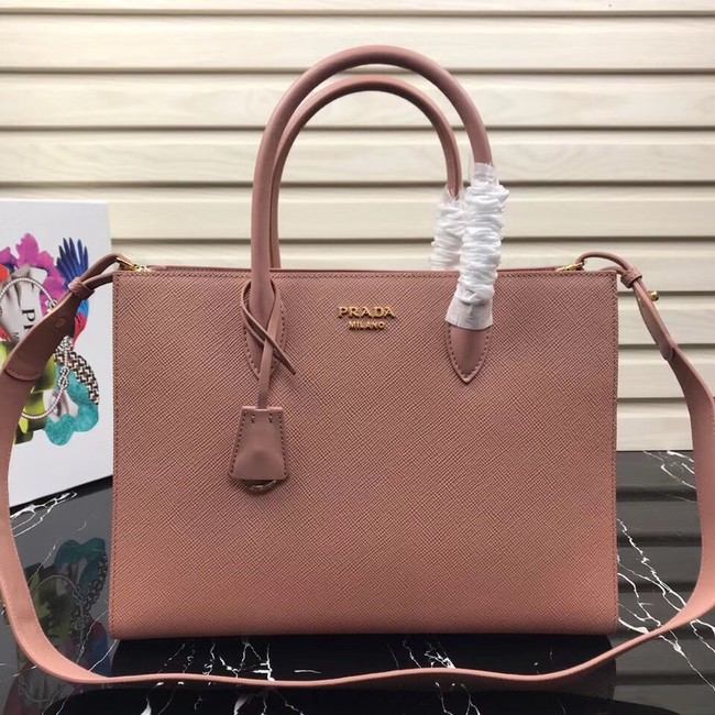 Prada Saffiano Leather Tote Large 1BA153 pink