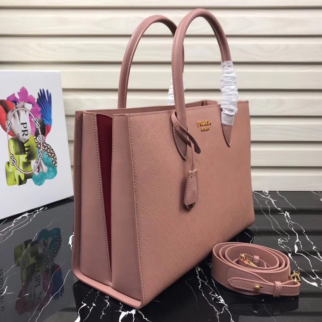 Prada Saffiano Leather Tote Large 1BA153 pink