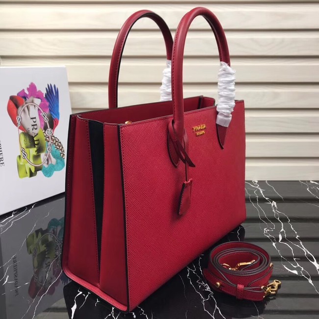 Prada Saffiano Leather Tote Large 1BA153 red