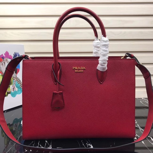 Prada Saffiano Leather Tote Large 1BA153 red