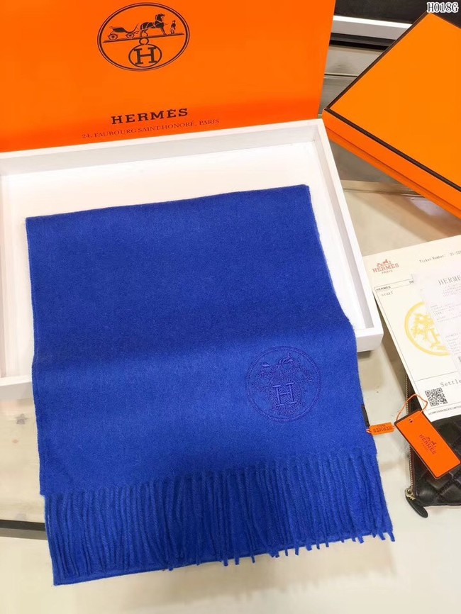 Hermes Cashmere scarf H2599 blue