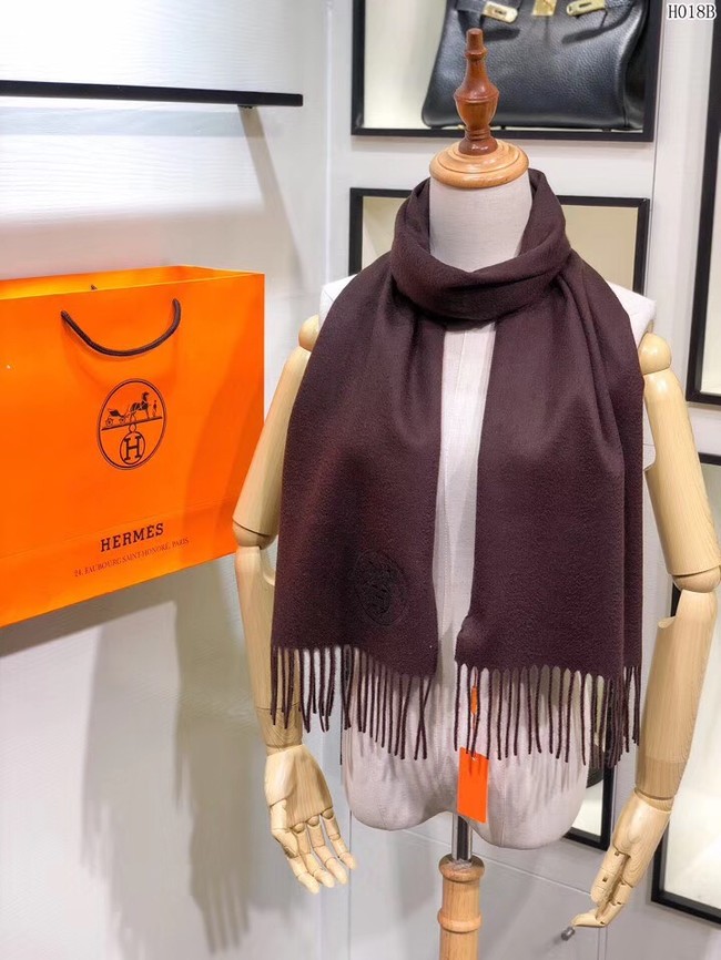 Hermes Cashmere scarf H2599 brown