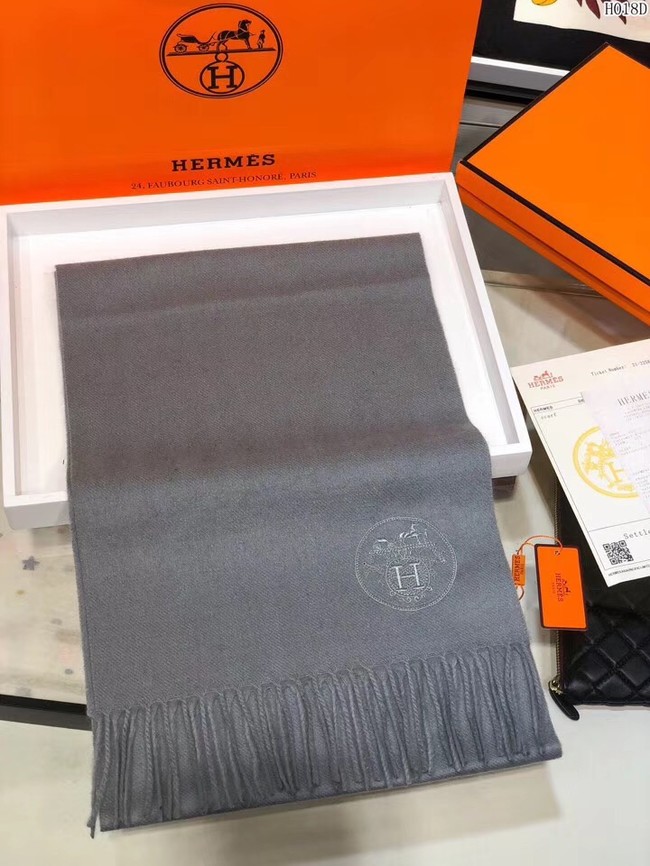 Hermes Cashmere scarf H2599 grey