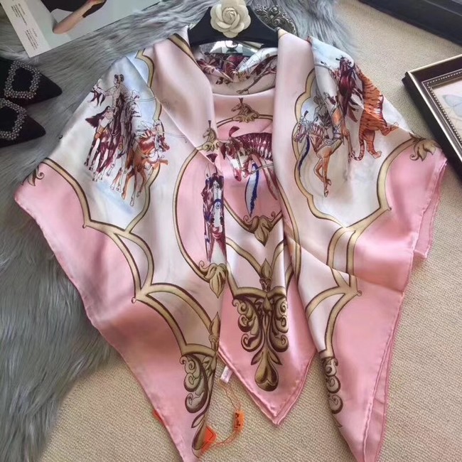 Hermes Scarf in silk twill with hand rolled edges H0032 pink