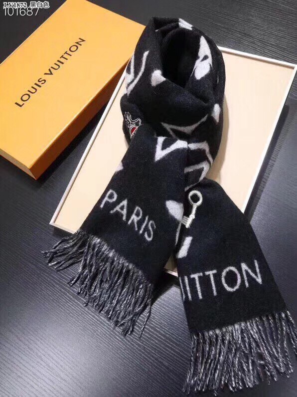 Louis vuitton Cashmere scarf LVS7760E black