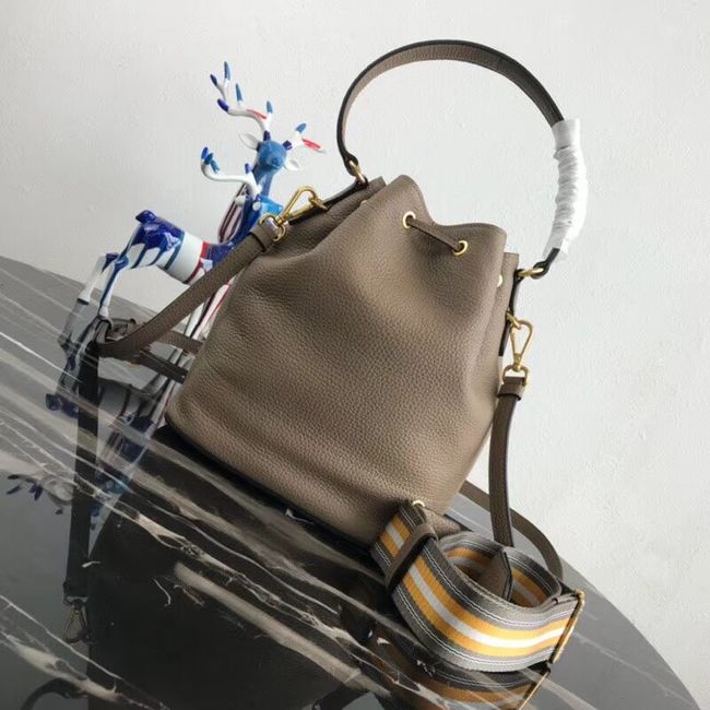 Prada Leather bucket bag 1BE018 Apricot