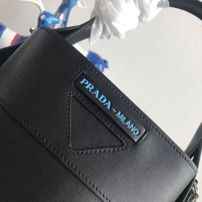 Prada Margit leather shoulder bag 1BE015 Black