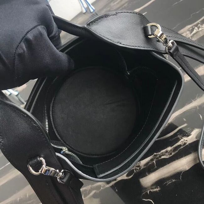 Prada Margit leather shoulder bag 1BE015 Black