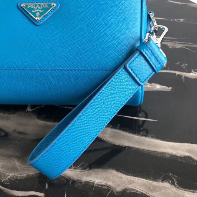 Prada Saffiano leather shoulder bag 2VH063 blue