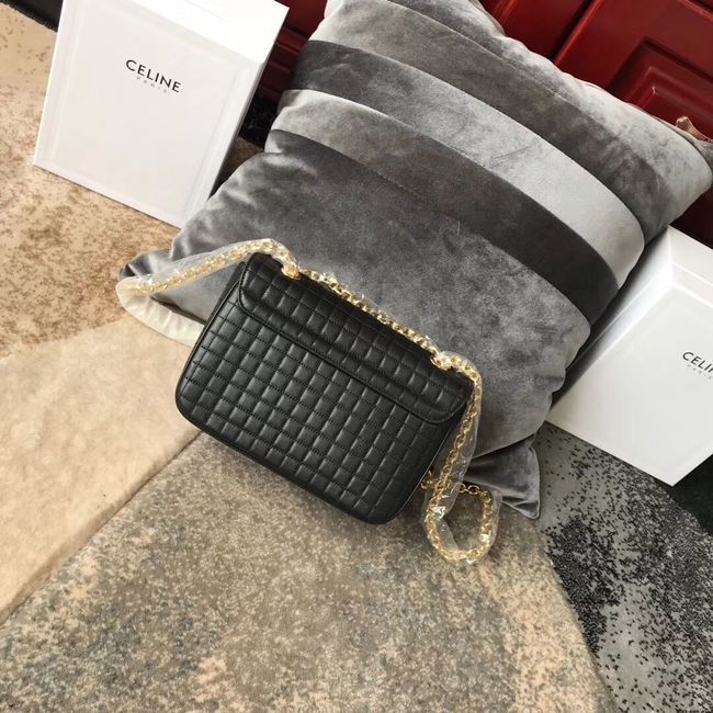 CELINE MEDIUM C BAG IN BICOLOUR QUILTED CALFSKIN CL87253 black