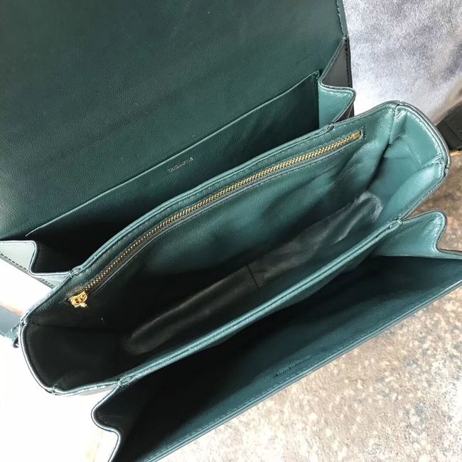 CELINE MEDIUM TRIOMPHE BAG IN SHINY CALFSKIN CL87363 GREEN