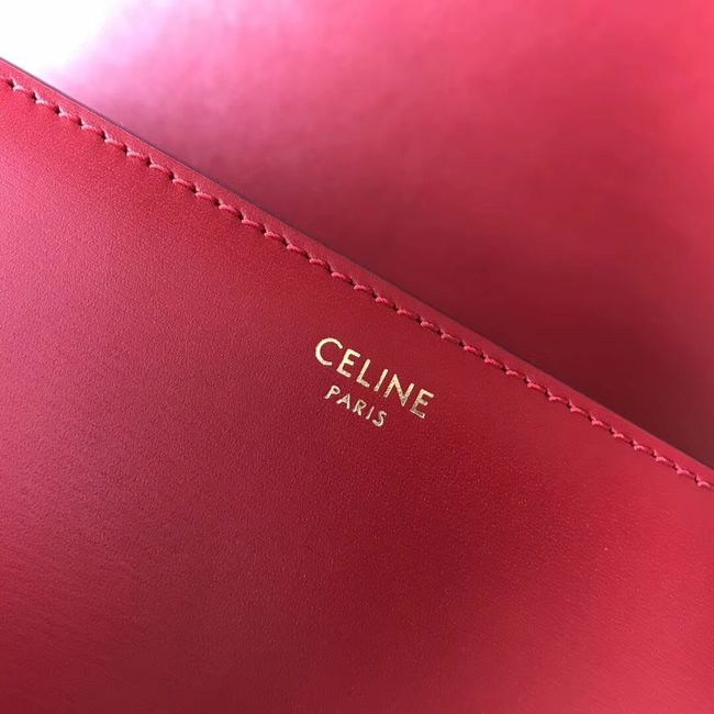 CELINE MEDIUM TRIOMPHE BAG IN SHINY CALFSKIN CL87363 RED