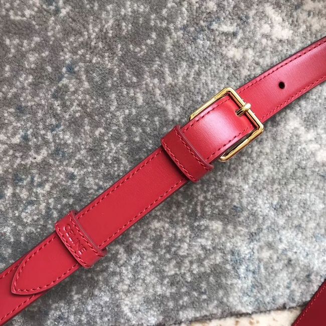 CELINE MEDIUM TRIOMPHE BAG IN SHINY CALFSKIN CL87363 RED