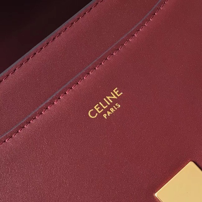 CELINE SMALL 16 BAG IN SATINATED CALFSKIN 188003 Burgundy