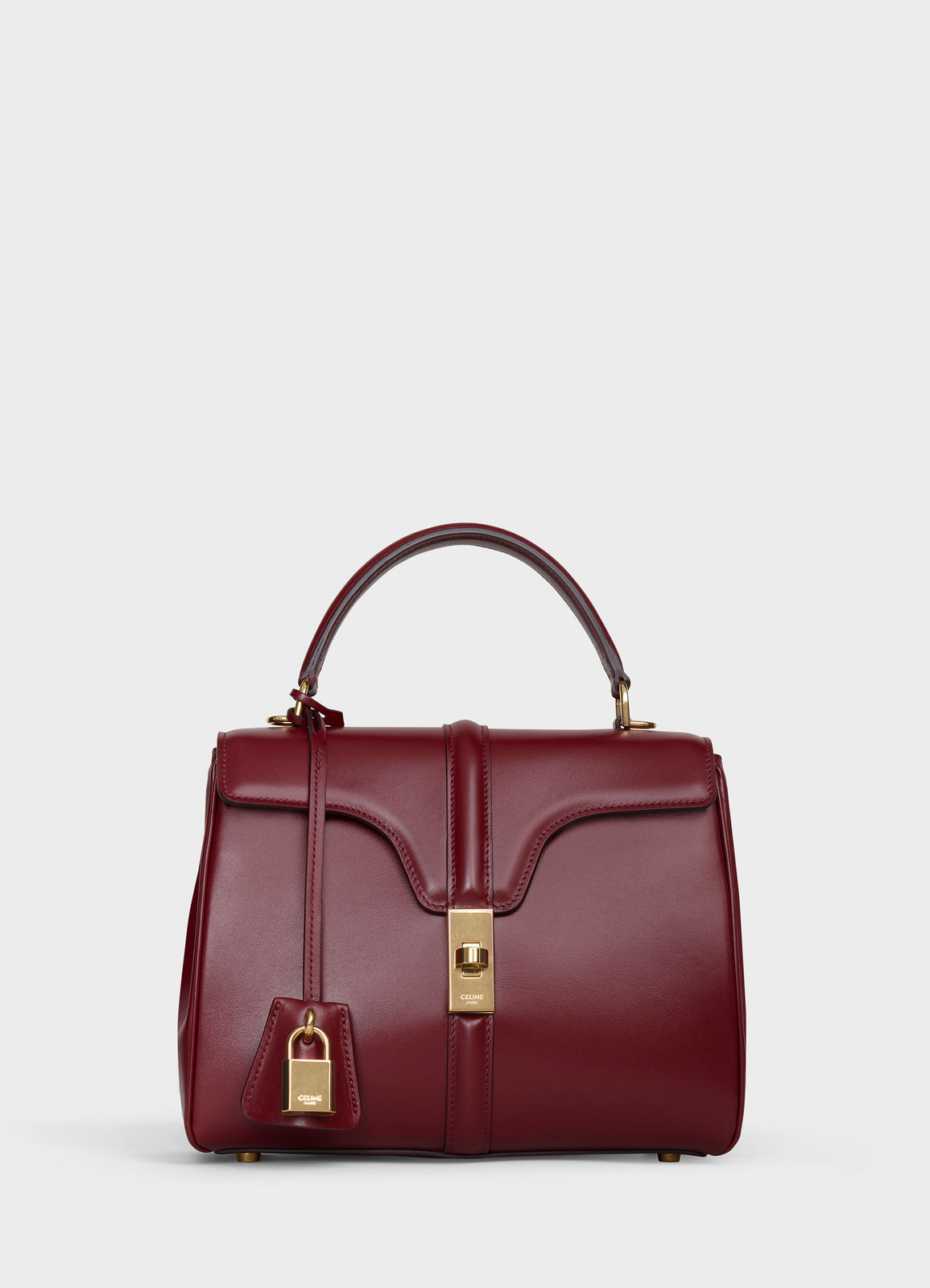 CELINE SMALL 16 BAG IN SATINATED CALFSKIN 188003 Burgundy