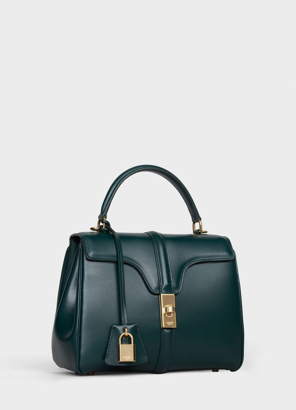 CELINE SMALL 16 BAG IN SATINATED CALFSKIN 188003 GREEN