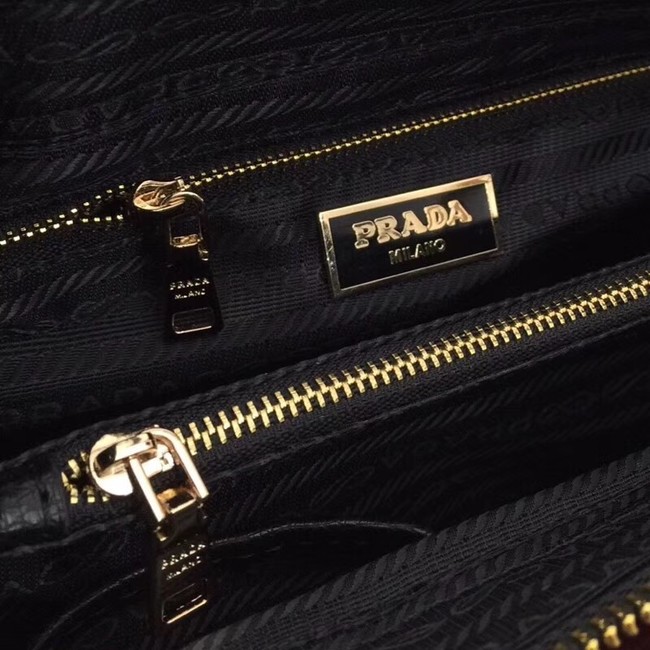Prada Calf leather bag 13709 Burgundy